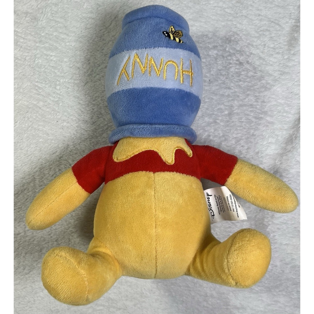 Disney Winnie The Pooh Plush Hunny Pot On Head Stuffed Animal Classic